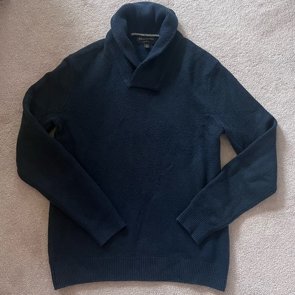 Banana Republic Plushy Super Cozy Men's Navy Sweater